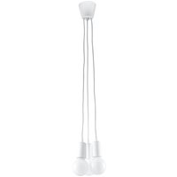 Hängeleuchte Weiß verstellbar bis 90cm Retro 3x E27 von Sollux