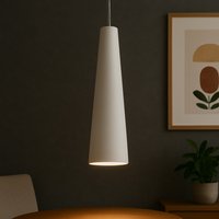Pendelleuchte Keramik Weiß bemalbar Ø 7,5 cm schmal von Sollux