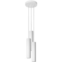 Pendelleuchte Metall Weiß 3-flammig GU10 Ø 20 cm Modern von Sollux