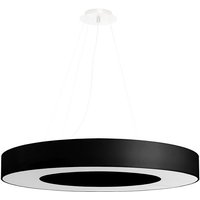 Pendelleuchte Schwarz Stoff Ø 70 cm rund 6x E27 Modern von Sollux