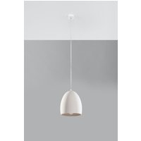 Pendelleuchte Weiß Ø 30 cm Keramik bemalbar E27 TEVEL Pendelleuchte Weiß Ø 30 cm Keramik bemalbar E27 TEVEL von Sollux