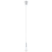 Retro Hängelampe Weiß verstellbar bis 90cm NESSA Küche von Sollux