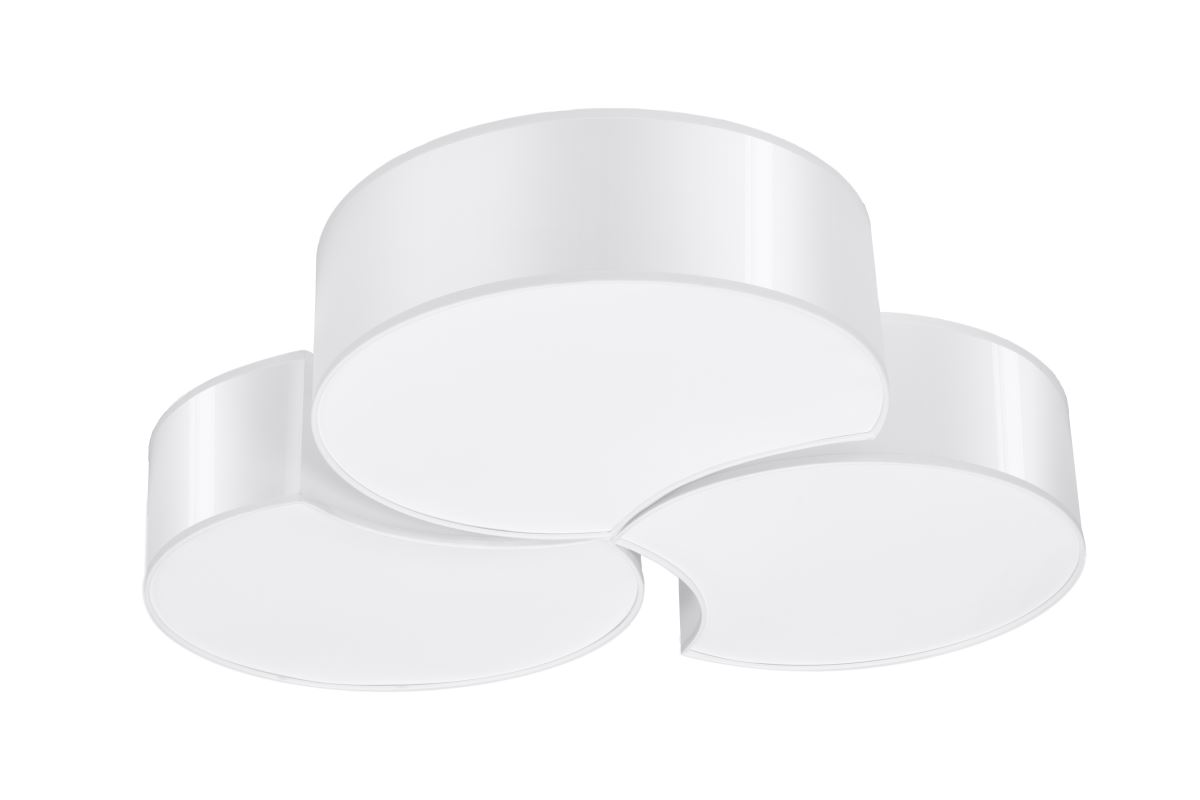 Sollux Circle 3B Deckenlampe weiß 6x E27 dimmbar 64,5x64,5x11,5cm von Sollux