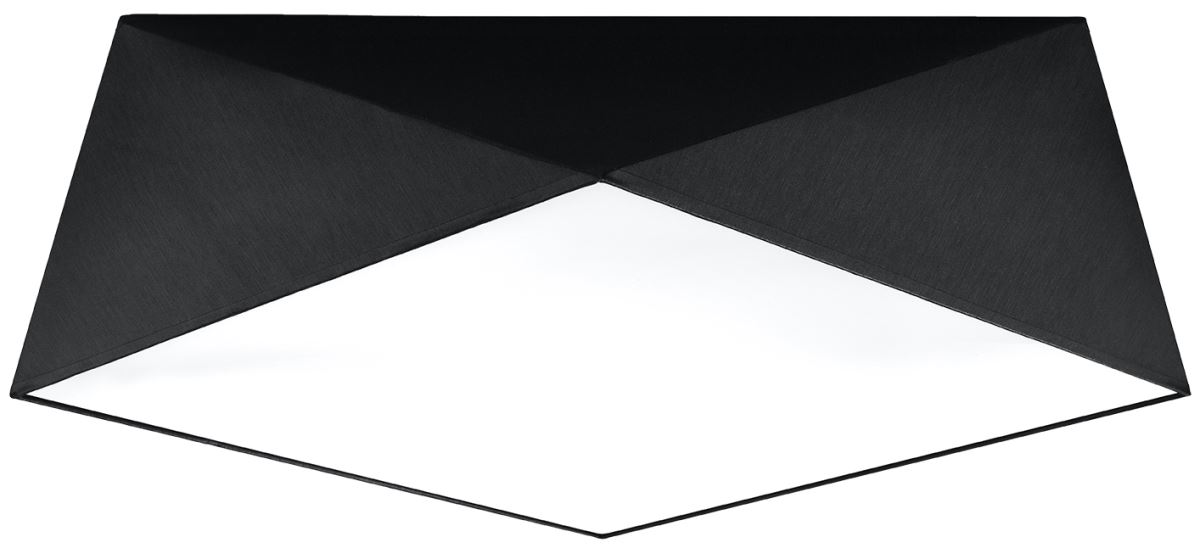 Sollux Hexa 45 Deckenlampe schwarz 3x E27 dimmbar 50x50x15cm von Sollux