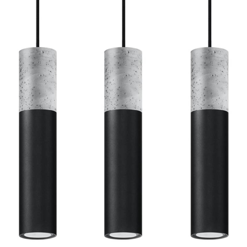 Sollux Lighting Hängeleuchte Borgio 3L Schwarz von Sollux