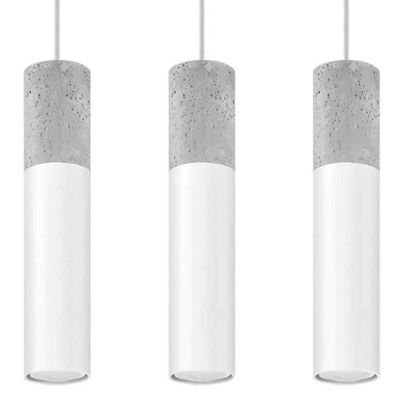 Sollux Lighting Hängeleuchte Borgio 3L Weiß von Sollux