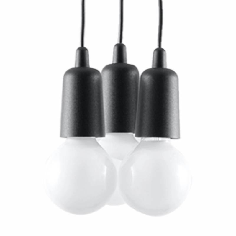 Sollux Lighting Hängeleuchte Diego 3 Schwarz von Sollux