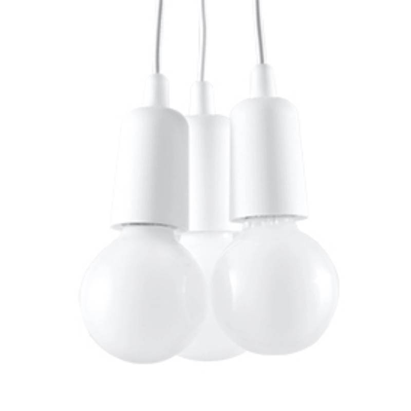Sollux Lighting Hängeleuchte Diego 3 Weiß von Sollux