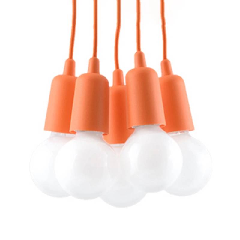 Sollux Lighting Hängeleuchte Diego 5 Orange von Sollux