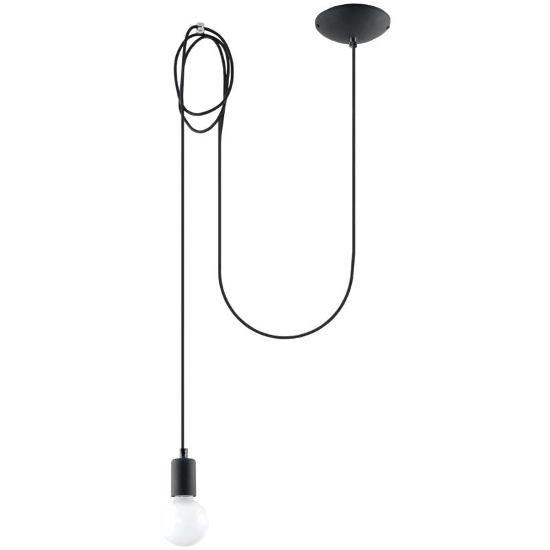 Sollux Lighting Hängeleuchte Edison 1 Schwarz von Sollux