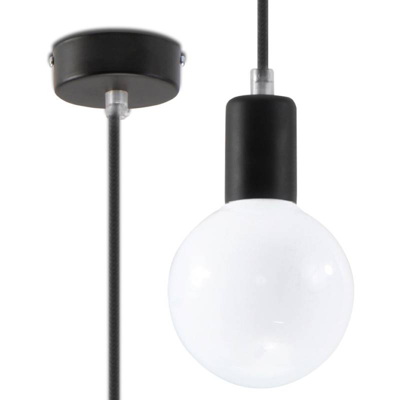 Sollux Lighting Hängeleuchte Edison Schwarz von Sollux