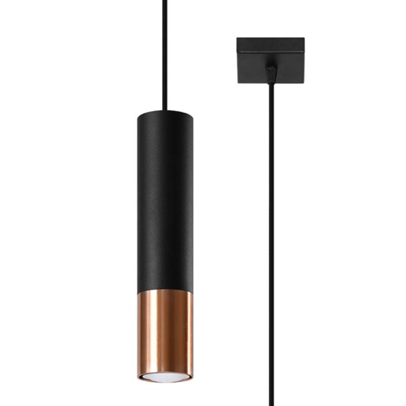 Sollux Lighting Hängeleuchte Loopez 1 Schwarz/Kupfer von Sollux