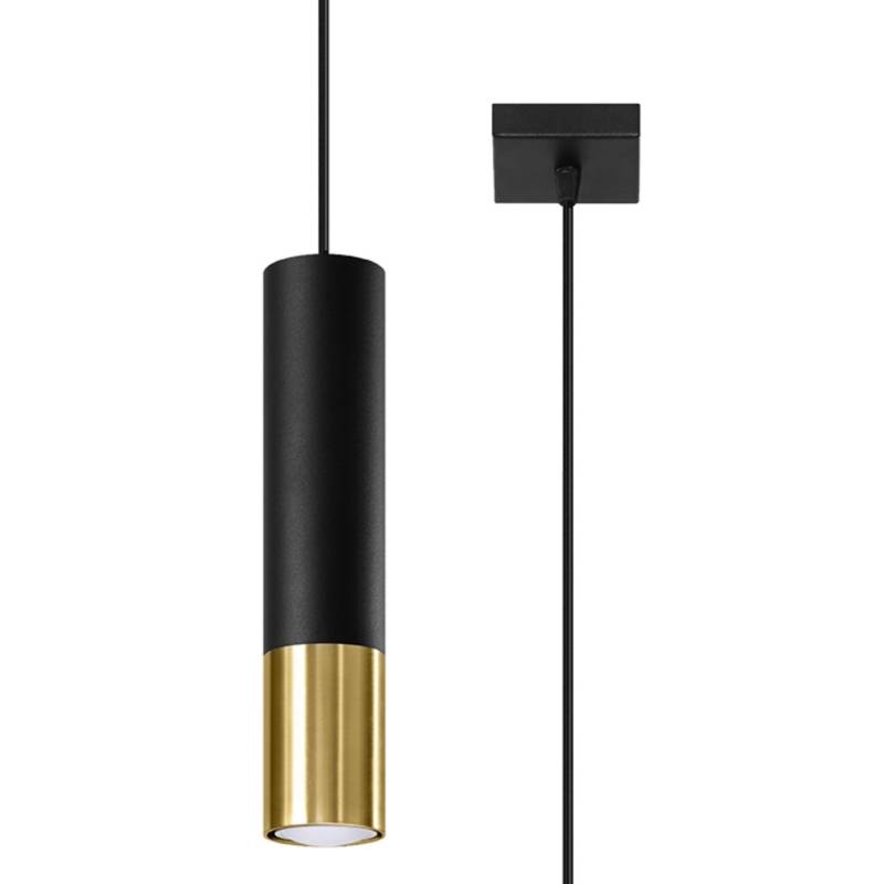 Sollux Lighting Hängeleuchte Loopez 1 Schwarz Gold von Sollux