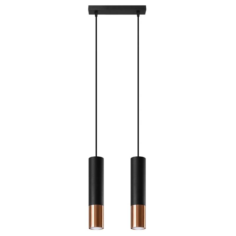 Sollux Lighting Hängeleuchte Loopez 2 Schwarz/Kupfer von Sollux
