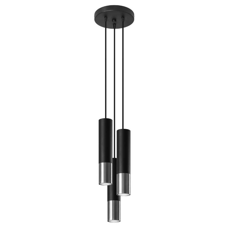 Sollux Lighting Hängeleuchte Loopez 3P Schwarz/Chrom Sollux Lighting Hängeleuchte Loopez 3P Schwarz/Chrom von Sollux
