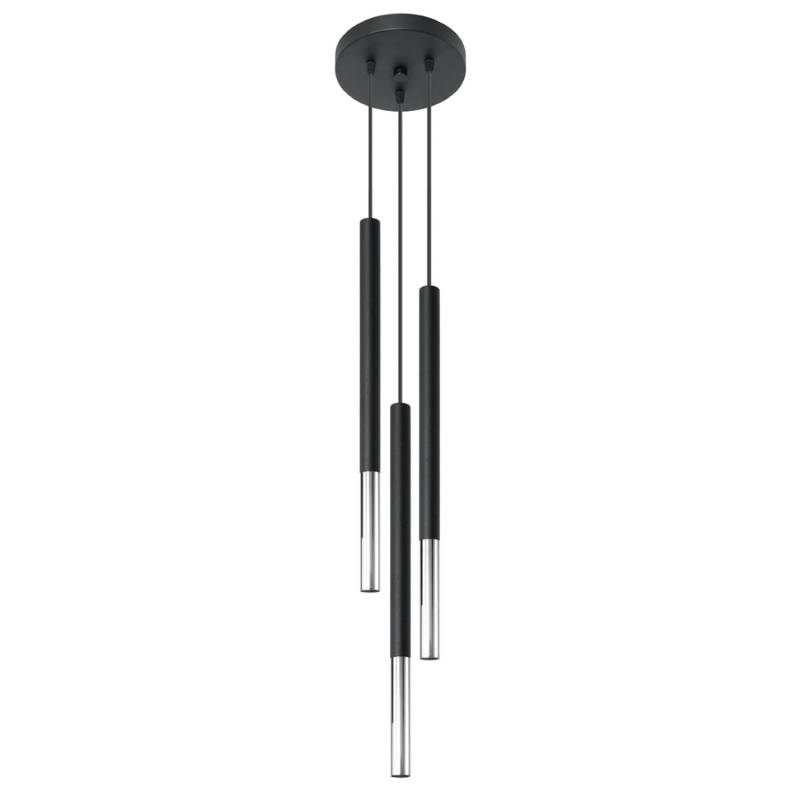 Sollux Lighting Hängeleuchte Mozaica 3P Schwarz/Chrom von Sollux