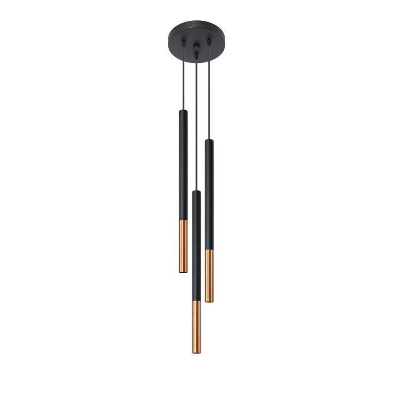 Sollux Lighting Hängeleuchte Mozaica 3P Schwarz/Kupfer von Sollux