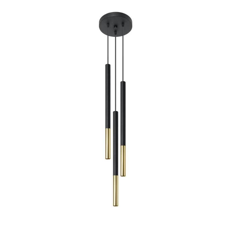 Sollux Lighting Hängeleuchte Mozaica 3P Schwarz Gold von Sollux