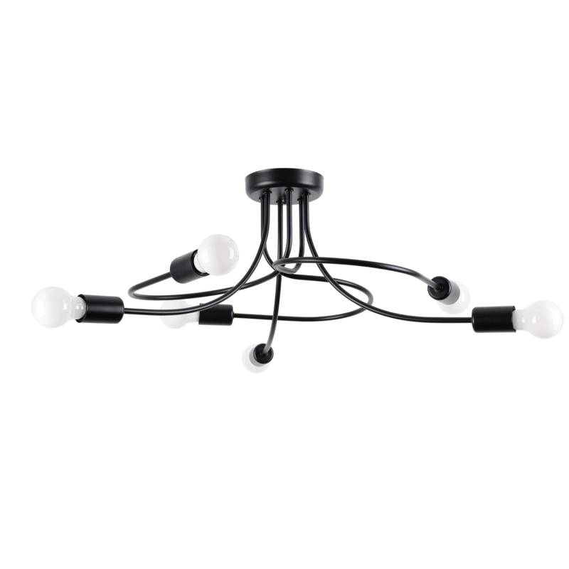 Sollux Lighting Kronleuchter Levar 6 Schwarz von Sollux