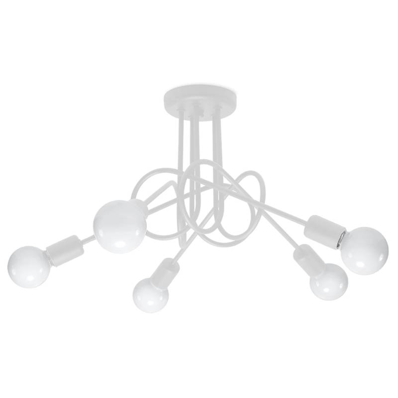 Sollux Lighting Kronleuchter Loop 5 Weiß von Sollux