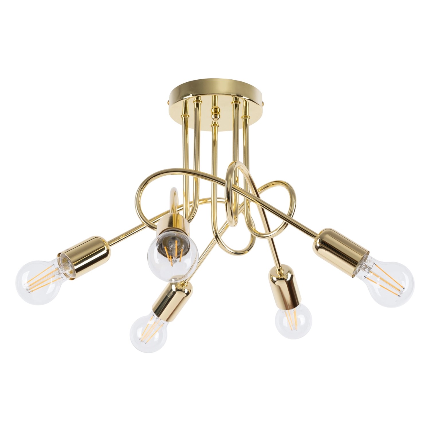 Sollux Lighting Kronleuchter Loop 5 glänzend Gold Sollux Lighting Kronleuchter Loop 5 glänzend Gold von Sollux