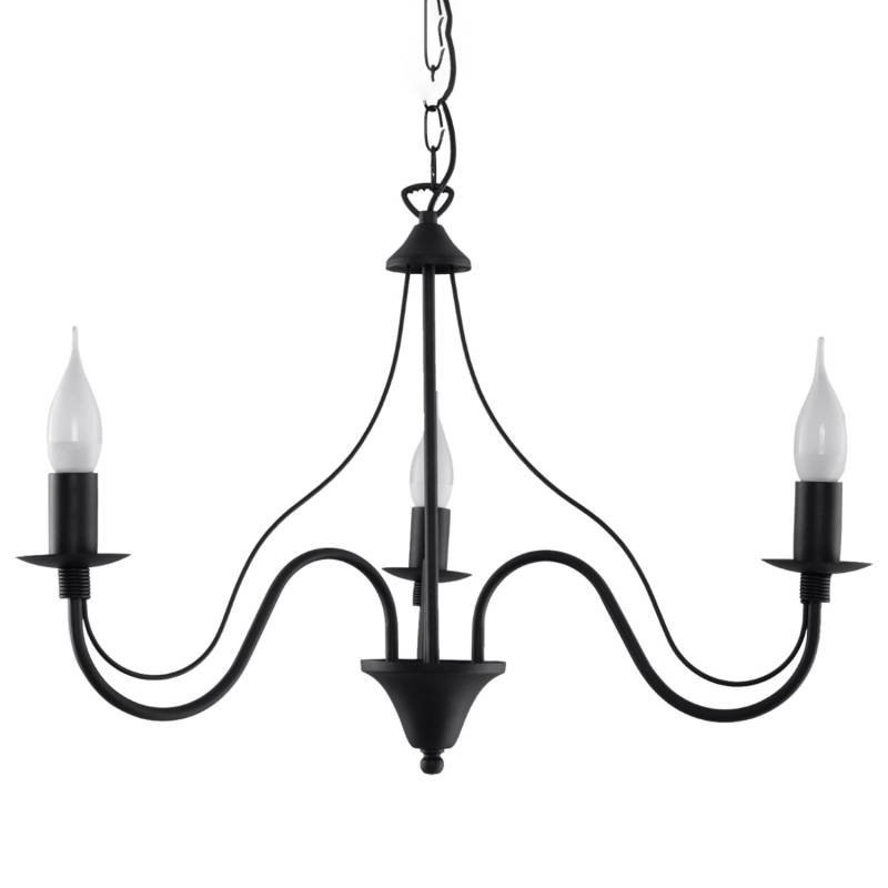 Sollux Lighting Kronleuchter Minerwa 3 Schwarz von Sollux