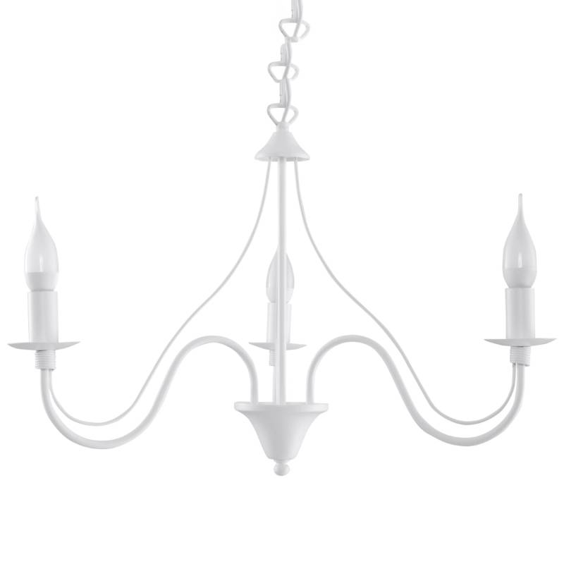 Sollux Lighting Kronleuchter Minerwa 3 Weiß von Sollux