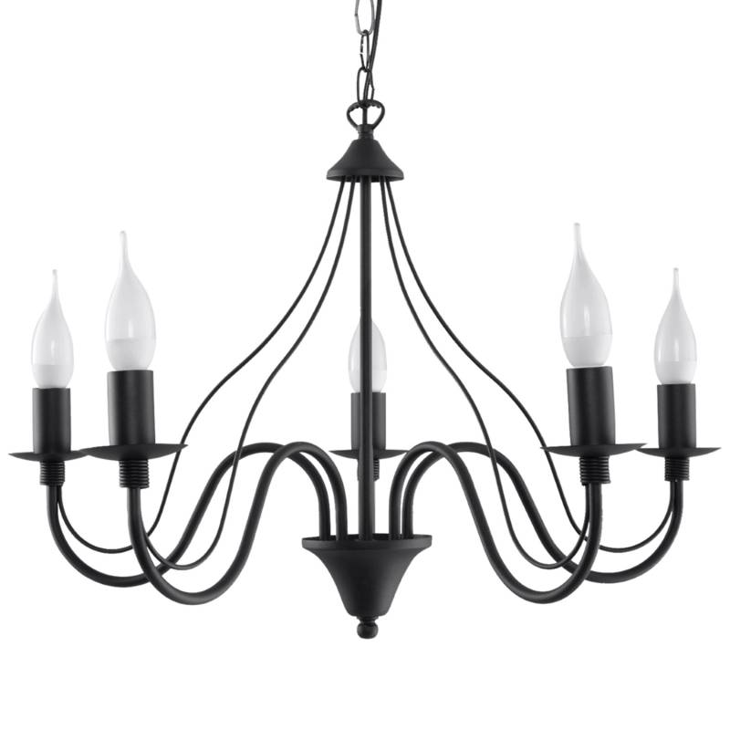 Sollux Lighting Kronleuchter Minerwa 5 Schwarz von Sollux