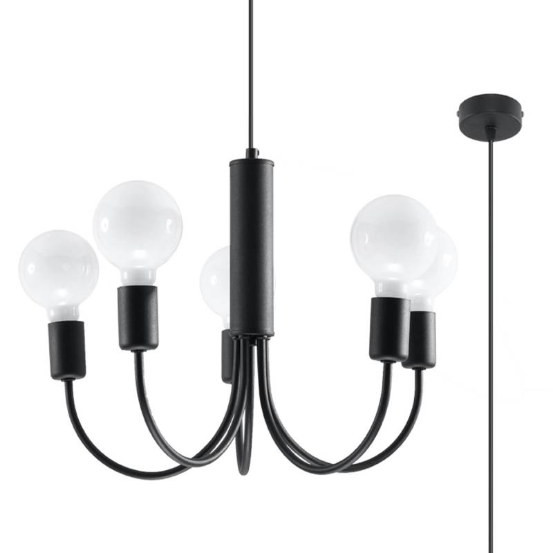 Sollux Lighting Kronleuchter Piccolo5 Schwarz von Sollux