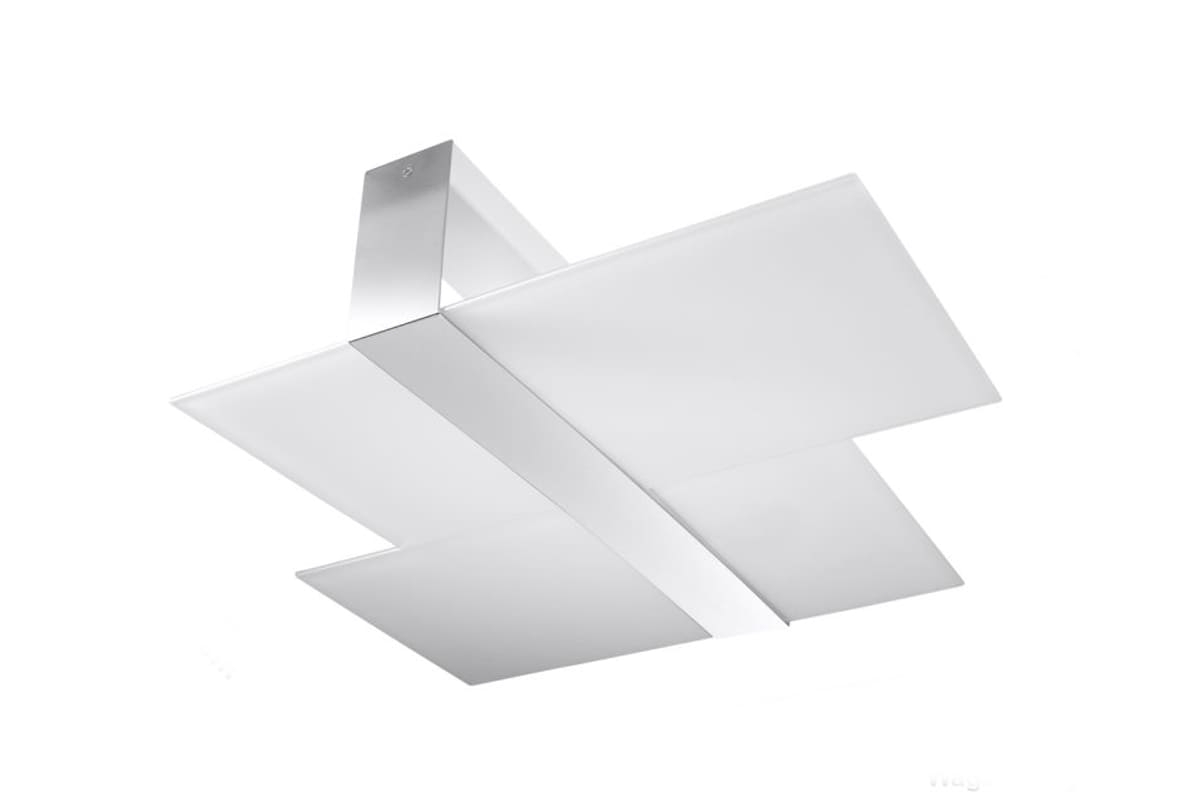 Sollux MASSIMO moderne Deckenlampe weiss, chrom 2-flg. E27 von Sollux