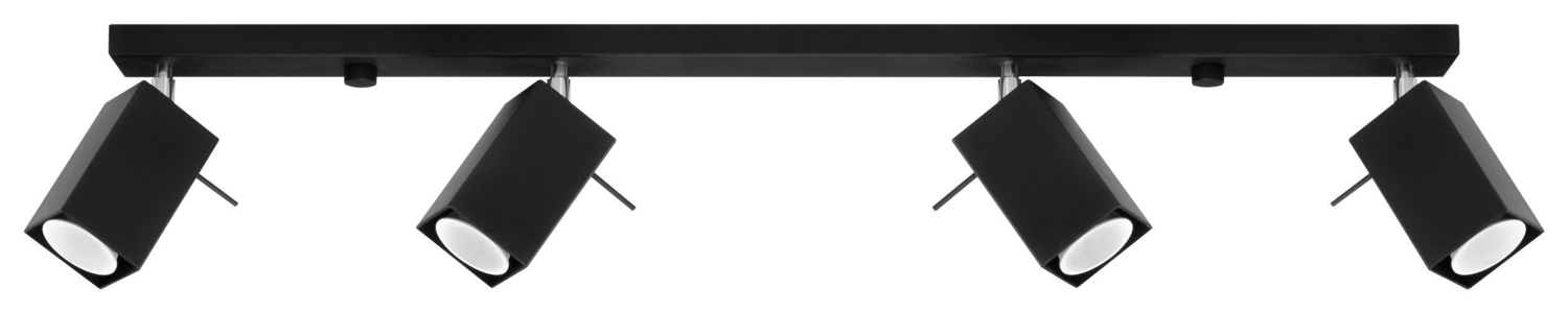 Sollux MERIDA moderner Deckenstrahler länglich schwarz 4-flg. GU10 von Sollux