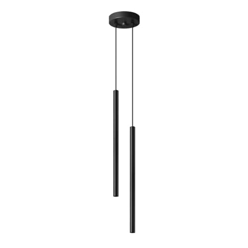 SOLLUX lighting Hängelampe Pendelleuchte Hängeleuchte Deckenlampe Stahl 2 Flammig Schwarz PASTELO von SOLLUX lighting