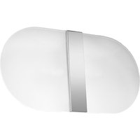 Wandlampe Glas Metall blendarm 35 cm breit Weiß Chrom Wandlampe Glas Metall blendarm 35 cm breit Weiß Chrom von Sollux