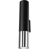 Wandleuchte Schwarz Chrom Up Down H: 29 cm Metall Wandleuchte Schwarz Chrom Up Down H: 29 cm Metall von Sollux
