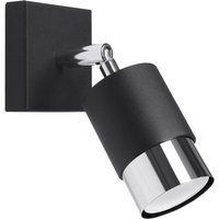 Wandleuchte Schwarz Chrom klein Metall GU10 zum Lesen Wandleuchte Schwarz Chrom klein Metall GU10 zum Lesen von Sollux