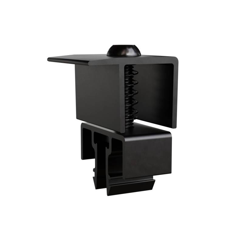 SolMount Endklemme für Modulhöhe 27-37 mm schwarz Eloxiert von Solmount