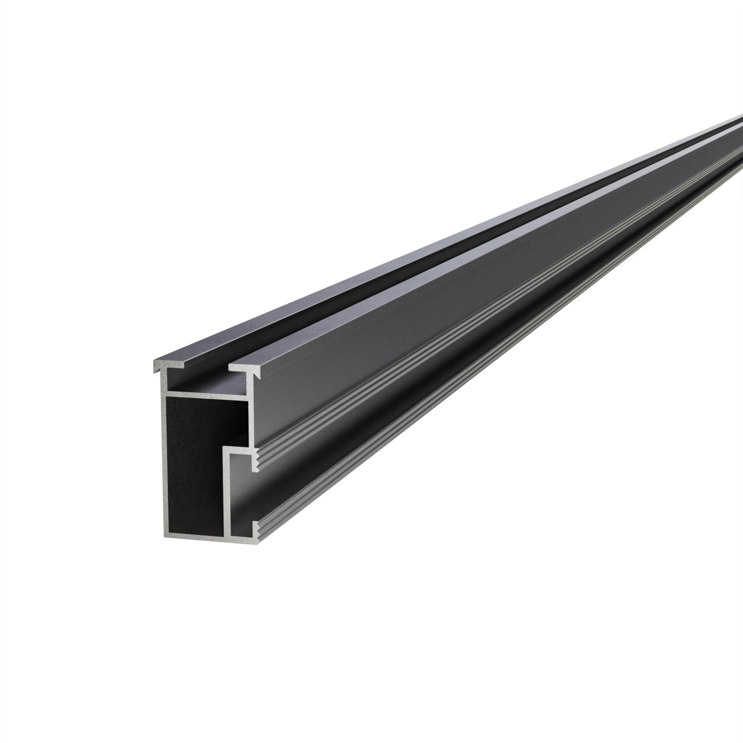 SolMount Montageschiene 50x31 mm Länge 3650 mm schwarz Eloxiert SolMount Montageschiene 50x31 mm Länge 3650 mm schwarz Eloxiert von Solmount