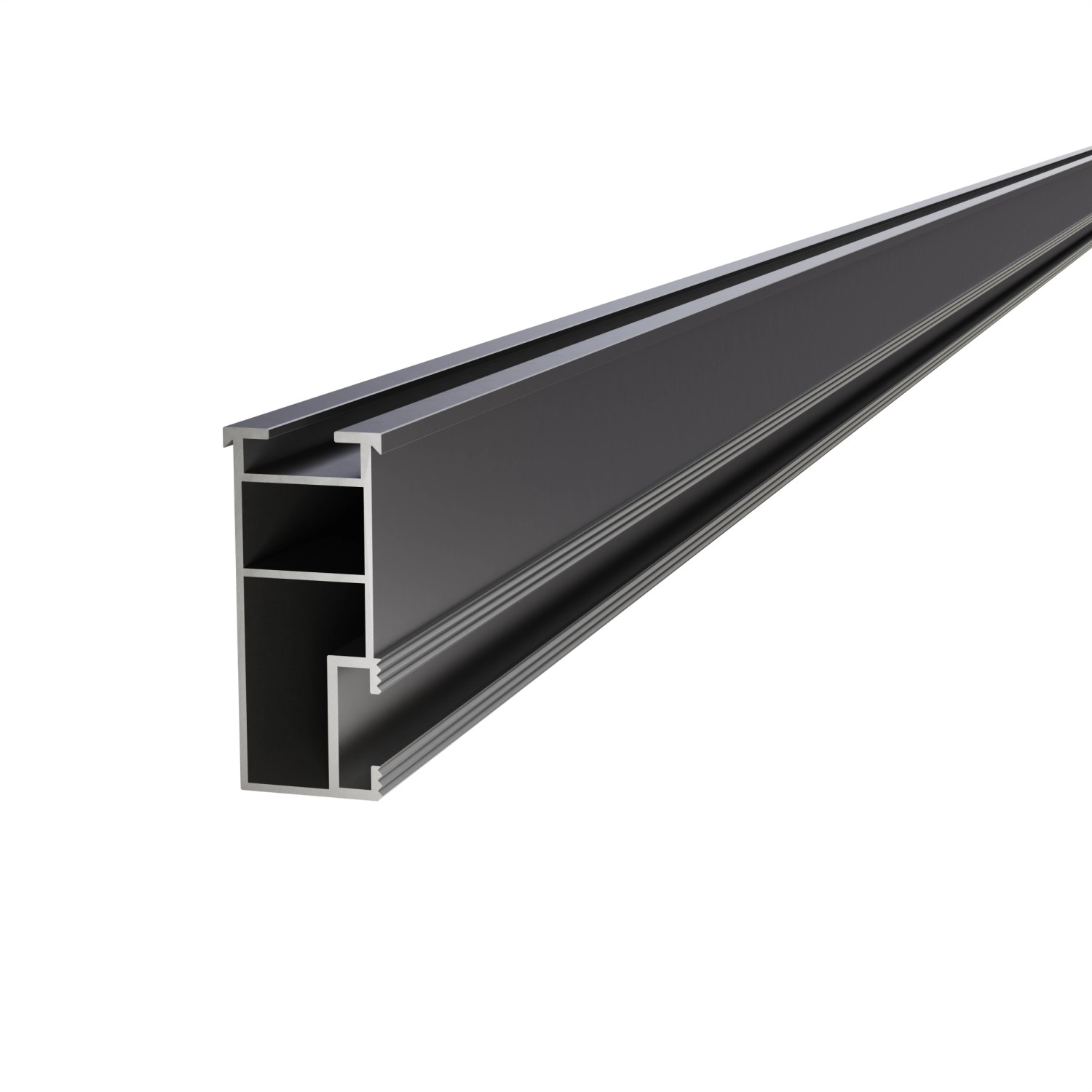 SolMount Montageschiene 70x37 mm Länge 1200 mm schwarz Eloxiert SolMount Montageschiene 70x37 mm Länge 1200 mm schwarz Eloxiert von Solmount