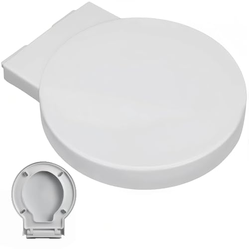 Toilettendeckel, WC Sitz mit Absenkautomatik, Quick-Release Funktion für einfach Reinigung, O Form Weiß Toilettensitz mit Verstellbaren Scharnieren, Kunststoffversion Toilettendeckel, WC Sitz mit Absenkautomatik, Quick-Release Funktion für einfach Reinigung, O Form Weiß Toilettensitz mit Verstellbaren Scharnieren, Kunststoffversion von Solng Aldoih