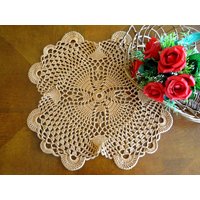 Gehäkeltes Tischset Tischwäsche Gehäkelte Deckchen Tischdecke Häkeldecke Quadratisch Platzset Baumwolle Tisch Home Decor Platzsets von Solnishko42