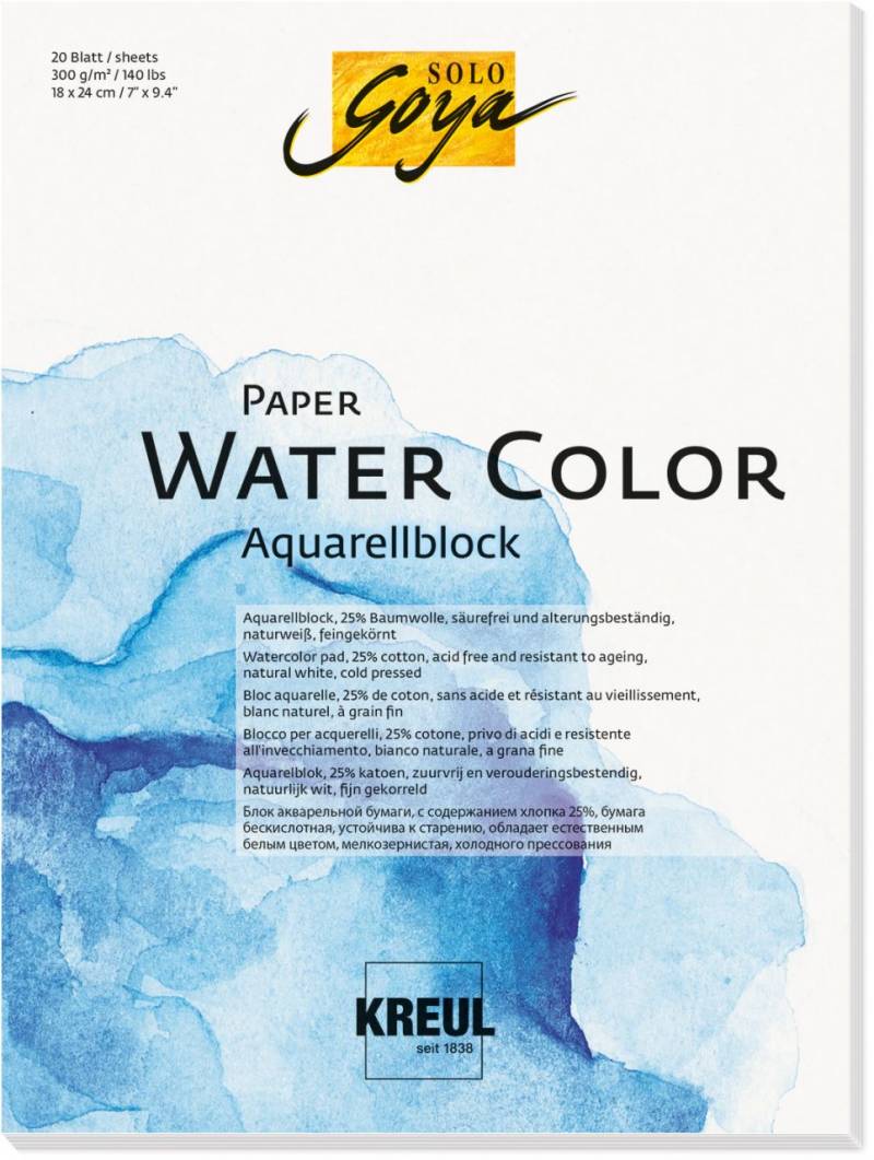 Kreul Solo Goya Paper Water Color 18 x 24 cm 20 Blatt von Solo Goya