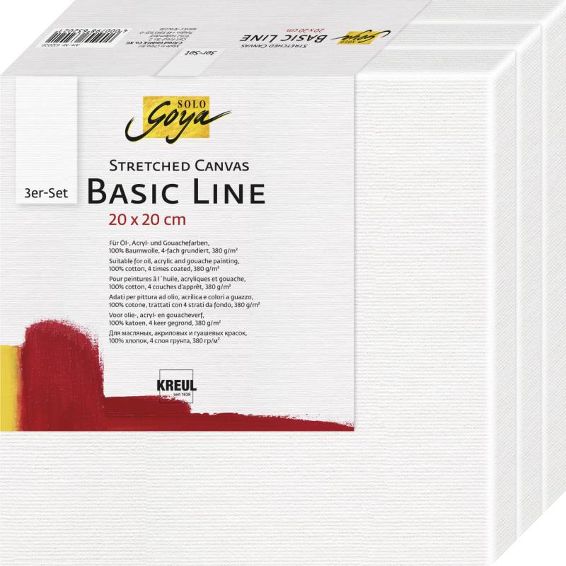 Solo Goya Keilrahmen 20 x 20 cm Basic Line Streched Canvas 3er Set von Solo Goya