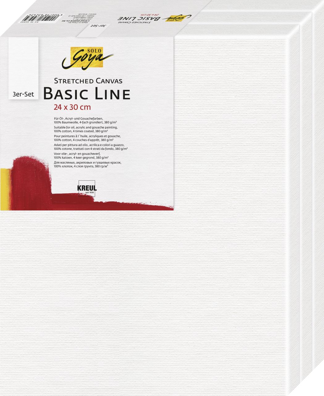 Solo Goya Keilrahmen 24 x 30 cm Basic Line Streched Canvas 3er Set Solo Goya Keilrahmen 24 x 30 cm Basic Line Streched Canvas 3er Set von Solo Goya