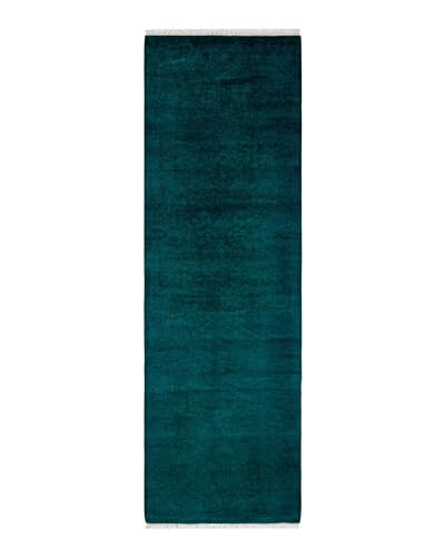Solo Rugs Fine Vibrance, einzigartiger, handgeknüpfter Teppich, Grün, 70 x 200 cm von Solo Rugs