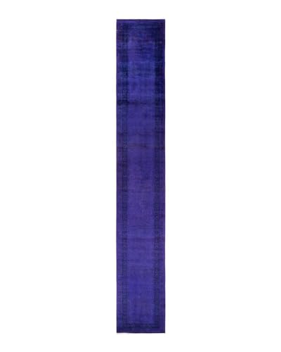 Solo Rugs Fine Vibrance, einzigartiger, handgeknüpfter Teppich, Violett, 60 x 40 cm von Solo Rugs