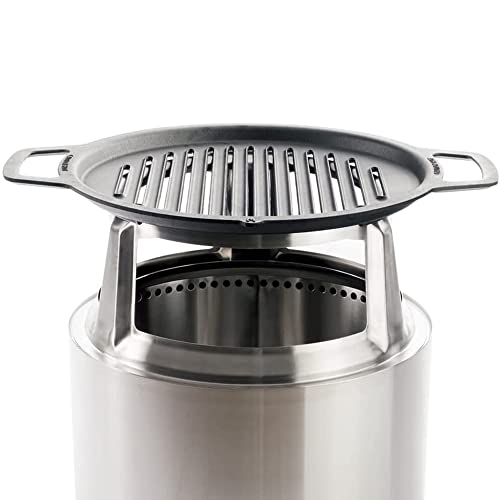 Solo Stove Bonfire Grillrost mit Aufsatz, Gusseisen-Grillrost mit Edelstahlaufsatz - Erhöhung von 20,3 cm, Ergänzung für Bonfire Feuerstelle, Gewicht: 9,1 kg, Ø 44,5 cm von Solo Stove