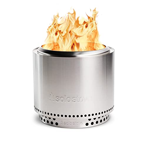 Solo Stove Feuerschale „Bonfire“ 1.0 - Outdoor-Kamin aus Edelstahl, mit Standfuß, raucharm - Tragbare Feuerstelle für Terrasse, Garten - Feuertonne, Holzofen, Feuerkorb - ⌀ 49,5 cm, Höhe 44,5 cm von Solo Stove