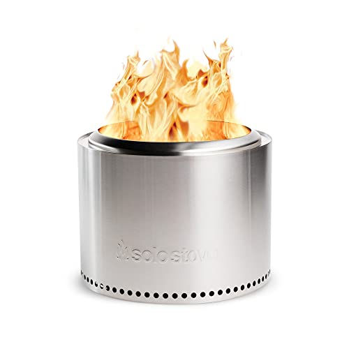 Solo Stove Feuerschale Bonfire 2.0 | Feuerstelle für Raucharme Holzverbrennung, Herausnehmbare Auffangschale, Mobile Outdoor Feuertonne für Unterwegs, Edelstahl, 49,5 x 35,5 cm, 9 kg von Solo Stove