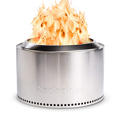 Solo Stove Feuerschale Yukon 2.0 | Feuerstelle für Raucharme Holzverbrennung, Herausnehmbare Auffangschale, Mobile Outdoor Feuertonne, Edelstahl, 68,5 x 43 cm, 17,2 kg von Solo Stove