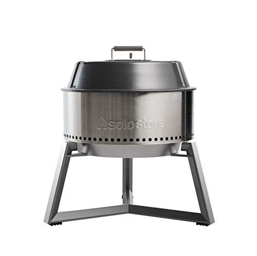 Solo Stove tragbarer Holzkohle-Grill, Inkl. Standfuß, Grillhaube, Grillwerkzeug, Schutzhülle, 1,8kg Holzkohle, Aus 304 Edelstahl/kaltgewalztem Stahl, (HxB) 74,7x55,9 cm mit Standfuß von Solo Stove